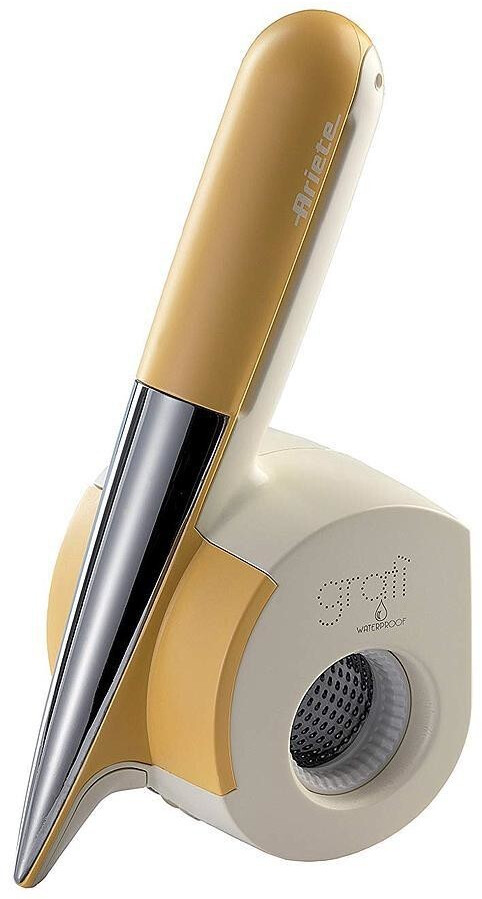 رنده شارژی ضد آب آریته ایتالیا مدل Ariete Gratì Waterproof | زرد | مناسب پنیر پارمزان، شکلات و مغزها